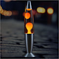 Miniatyrbilde 1 av 6: Metallisk Base Vokslampe Eldberg Lava Lampe Kreativ Dekor Lampe Manet Lampe orange