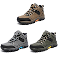 Miniatyrbild 3 av 5: Vinterstövlar för Män Varma Skor Varma Läder Vattentäta Kalla Snöstövlar Utomhus Bomulls Sneakers Nya Army Green 42
