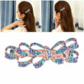 Miniatyrbillede 3 af 5: Krystal Rhinestone Hårklemme Skinnende Blomster Hårnål Hårspænder Hovedbeklædning til Damer Kvinder Hårtilbehør Blå