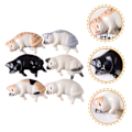 Miniatyrbilde 3 av 5: 12 stk. Pennholder Kattestatue Neglelakk Blyantholder Kalligrafi Maleri Hvil Mini Katt Skrivesaker Holder Morsom Pennholder Manikyrverktøy Pennestativ