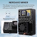 Miniatyrbillede 4 af 5: NerdAxe NerdMiner Miner 500Gh/S BM1366 ASIC Chip Bitaxe Lottery Mining Miner Solo Lottery BTC Miner