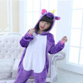 Miniatyrbild 1 av 3: Barn Pojke Flicka Enhörning Hel Plysch Sovkläder Romper Jumpsuit Onesie Pyjamas Nattkläder Purple 7-8 Years