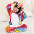 Miniatyrbilde 1 av 5: Unicorn Plysj Onesie Pyjamas Nattøy Romper Jumpsuit for Barn Gutt Jente Red Scale 7-8 Years