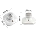 Miniatyrbillede 3 af 5: E27 Skrue-i Loftfatning, AC 220-240V, Fatningsholder til LED Pære, E27 Base Loftlampe Base, Hvid Plastiklampe, Sæt med 4