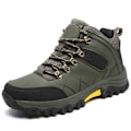 Miniatyrbild 1 av 5: Vinterstövlar för Män Varma Skor Varma Läder Vattentäta Kalla Snöstövlar Utomhus Bomulls Sneakers Nya Army Green 42