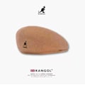 Miniatyrbild 2 av 2: Kangol 504 Flat Cap Herrar Kvinnor Casual Basker Hatt Vinter Newsboy Caps För Herrar Kvinnor Kaki-svart L（58-60cm）