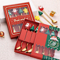 Miniatyrbillede 5 af 5: Jule Ske Gaffel Nytår 2024 Julepynt til Hjemmet Julegave Natal Noel Navidad Style 3