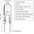 Miniatyrbillede 3 af 5: 12 stk. 50W Gy6.35 / G6.35 Halogen Dæmpbar, 12V Bi-pin Base T4 G6.35 820lm