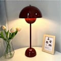 Miniatyrbillede 3 af 5: Top Touch Switch LED Bordlampe Genopladelig Blomsterknop Svampe Design Stueindretning Skrivebord Natbordslampe, A