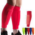 Miniatyrbilde 1 av 5: Fotball Skinnbeskyttere for Barn Ungdom Voksen, Leg Kompresjon Erme med Honeycomb Pads, Støtte for Skinnleggsmerter(1PAR)