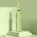 Miniatyrbillede 3 af 6: Maibar paraply vindtæt stærk kompakt 24 ribber vandtæt paraply foldbar rejseparaply vindtæt parasol til mænd og kvinder Matcha Green