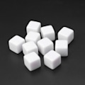 Miniatyrbilde 5 av 5: 16MM Hvite Akrylkuber Blank for ,Matematikk Telling Undervisning,Alfabet Tall Egendefinert Laging,48STK