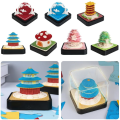Miniatyrbillede 2 af 5: 2024 Skrivebords Kalender med Lys 3D Memo Pad Papir Kunst Sakura Træ Kreativ 3D Skrivebords Kalender Post-it Sedler Notesblok Papir Kunst Tempel-C
