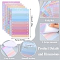 Miniatyrbillede 3 af 5: 12 stk. To Do List Sticky Notes, 13x8 cm, 600 ark, Assorterede farver, Linjeret, Planlægger, Daglig note