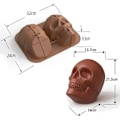 Miniatyrbillede 2 af 5: Halloween Silikone Kranie Isterning Chokoladeform (brun) 1 Stykke