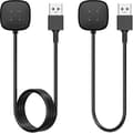 2-pack laddningskabel kompatibel med Fitbit Sense/Fitbit Versa 3 (1m/3,3ft)