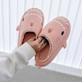 Miniatyrbillede 3 af 4: Vinterhaj Sutsko Hajesko Herre Og Dame Memory Foam Sød Tegneserie Plysset Fluffy Varmt Forede Sutsko Pink 40-41