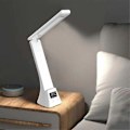 Miniatyrbillede 3 af 5: Genopladelig Skrivebordslampe Øjenbeskyttende Skrivebordslampe med LCD-display Foldbar Arm Øjenbeskyttende Bordlamper Hvid