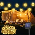 Solar String Lights - PZCC - 200 LED - Warm White - 8 Modes - IP65 Waterproof