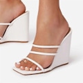 Pikkukuva 2 / 5: Avokärkiset slingback-sandaalit naisille, korkokengät, vapaa-ajan kengät, kesäiset rantatarvikkeet White 36