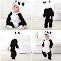 Pikkukuva 3 / 4: Suloiset piirretyt yöasut – Mukavat ja söpöt flanellipyjamat polyesterikankaasta vertaansa vailla olevaan mukavuuteen ja tyyliin (panda, 120cm) panda 120cm
