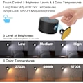 Miniatyrbillede 3 af 8: Væglampe LED Væglampe Genopladelig Batteri Væglampe med 3 Farvetilstande 3 Lysstyrkeniveauer, 360° Roterende Magnetisk Kugle Touch Kontrol, Indendørs W White