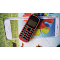 Miniatyrbillede 4 af 8: Mobiltelefon til seniorer med store knapper og dobbelt SIM-kort ljusblå