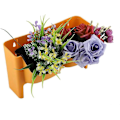 Miniatyrbillede 2 af 5: Vægophængte Plantekasser, Dobbelt Hængende Potter Blomsterpotte til Indendørs og Udendørs Hegn, Altan, Rækværk Orange