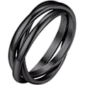 Miniatyrbild 1 av 5: 18K Pläterad Interlocking Rolling Fidget Ring för Ångest för Kvinnor och Män, Rostfritt Stål/Trefärgad/Regnbåge/Roséguld/Svart/Guld Staplingsring（12)