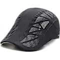 Miniatyrbild 1 av 4: Herrar Peaked Cap, Flat Cap, Justerbar Snabbtorkande Mesh, Andningsbar Basker, Herrarnas Basker (Mörkgrå dark grey