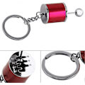 Miniatyrbillede 3 af 4: Bil Gearstang Nøglering, Auto Gearstang Model Nøglering Gearformet Metal (10,3 x 4,1 x 2 cm) (Sort) Red
