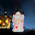 Miniatyrbillede 5 af 5: Halloween Spøgelsesstatue Halloween Ornament Halloween Lysende Spøgelse Halloween Lysende Spøgelse Resin Spøgelsesskulptur Resin