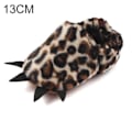 Miniatyrbillede 1 af 5: 8 Farver Baby Brushy Paw Sko Spædbørn Plys Indendørs Mokkasiner Småbørn Vinter Fortykket Varme Sko Leopard Print 12cm