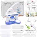 3-in-1 Badge Machine, Upgraded No-Assembly Button Maker for Artists with 86 Pieces, DIY Pin Maker Press Machine Badge Punch Kit Gift