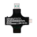 Miniatyrbillede 3 af 4: USB Strømtester PD Batterikapacitetsmåler Digital Skærm Multimeter Strøm Spændingsdetektor Ikke Blu