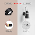 Miniatyrbillede 4 af 8: Væglampe LED Væglampe Genopladelig Batteri Væglampe med 3 Farvetilstande 3 Lysstyrkeniveauer, 360° Roterende Magnetisk Kugle Touch Kontrol, Indendørs W Blakc