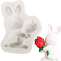 Miniatyrbillede 1 af 3: Påskehare Silikoneform, Fondantforme Silikone Slikforme (Blomst)
