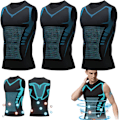 Pikkukuva 1 / 7: Vitaboost Vest -puristuspaita, Maynox Vita Bboost Vest, Muotoileva liiviversio Ioninen muotoileva hihaton paita Miehille Mukava Hengittävä Black 2XL