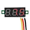 Miniatyrbillede 4 af 4: 1 stk. Digital 0,28″LED Display Voltmeter DC Strømmåler Panel 0~100V (Rød)