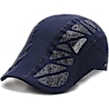 Miniatyrbild 1 av 5: Herrar Peaked Cap, Flat Cap, Justerbar Snabbtorkande Mesh, Andningsbar Basker, Herrarnas Basker (Mörkgrå dark blue