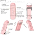 Miniatyrbilde 5 av 5: USB Bokklype Lys Sammenleggbar Leselys Student Øyebeskyttelse Lys Skrivebordslampe Kortlys Nattleselys Rosa