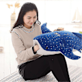 Miniatyrbilde 3 av 5: 150 cm Stor Myk Hai Plysj Leke Stor Kreativ Blå Hval Utstoppet Myk Hai Sjøfisk Plysjpute Nydelig Barn Baby Dukke Gray 100cm