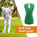 Miniatyrbild 5 av 5: Golfklubbhuvudskydd Dammtätt Konstläder Golfputteröverdrag Enfärgat Plyschfoder Golfklubbskydd Gåva till Golfare Green 5