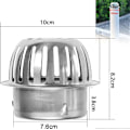 Miniatyrbillede 2 af 5: Rendeskræme i rustfrit stål, metalrendebeskyttere, der hjælper med at holde afløbet frit og stopper tilstopning af blade og snavs, egnet til 76 mm ID-rør