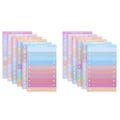 Miniatyrbillede 1 af 5: 12 stk. To Do List Sticky Notes, 13x8 cm, 600 ark, Assorterede farver, Linjeret, Planlægger, Daglig note