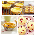 Miniatyrbilde 3 av 5: 20 stk Egg tart aluminium Cupcake Kake Cookie Form Fôret Form Tinn Bakeverktøy