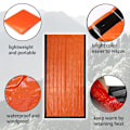 Miniatyrbild 5 av 7: 4-pack Utomhus Nödsituation Termisk Vattentät Sovsäck Camping Överlevnad Bivvy Sack Orange