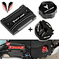 Miniatyrbilde 2 av 5: For Yamaha MT09 TRACER MT-09 2020 2019 2014-2018 Motorsykkel Sylinderdeksel Fremre Bakre Bremsevæskebeholder Lokk Beskyttelse A set  Gold