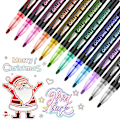 Miniatyrbillede 2 af 4: Outline Magic Pens Julekalender Piger 24 Farver Dobbelt Linje Glitter Penne Metal Magic Penne til maling, gavekort, scrapbooking, håndværk