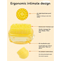 Pikkukuva 6 / 8: Lemmikkieläinten kylpyharja, pehmeät ja liukumattomat harjakset - erinomainen koirille ja kissoille, hierontaan ja karvojen puhdistukseen Lemon yellow